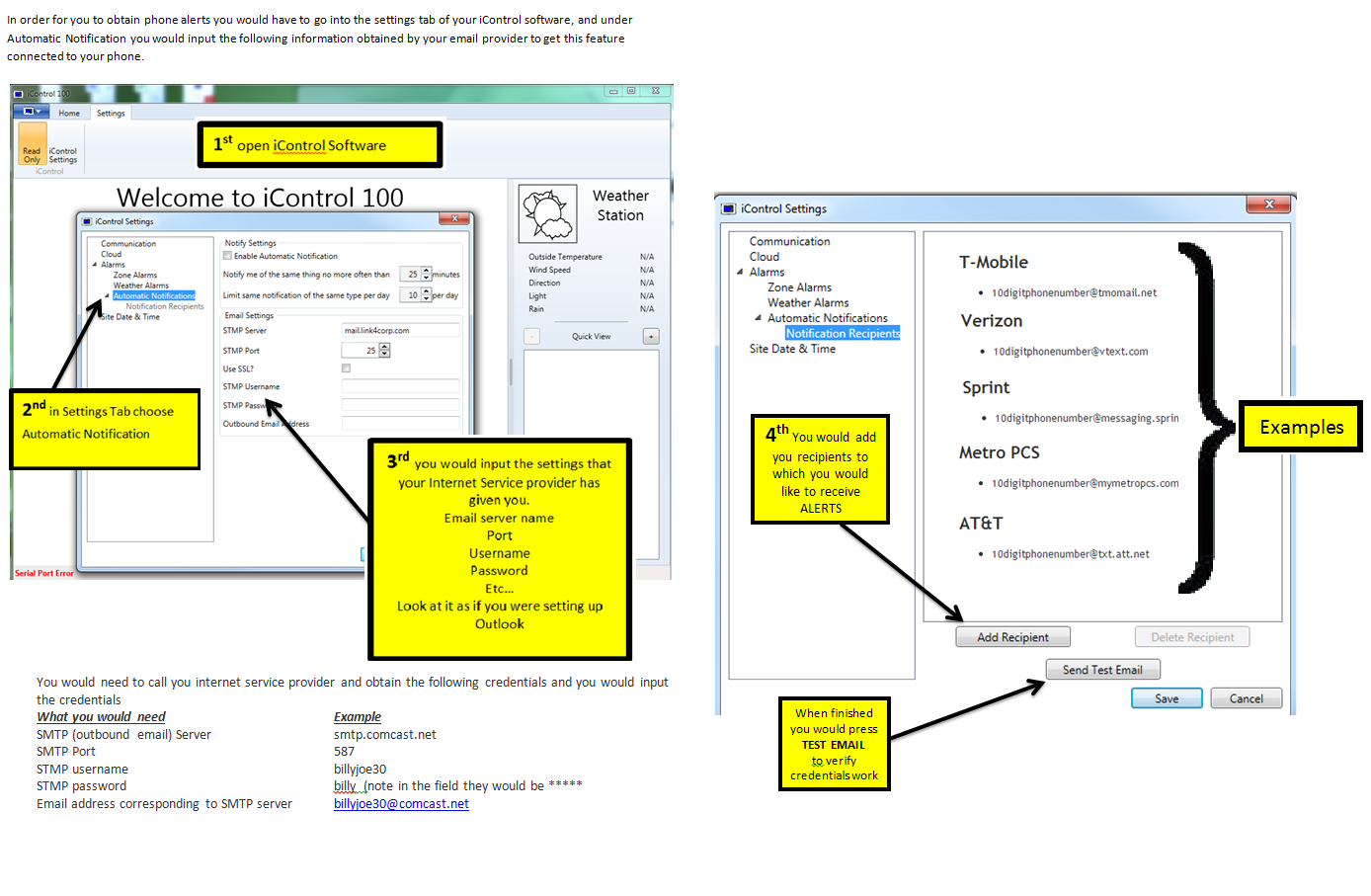iGrow 800 User Manual & iControl 100 Information